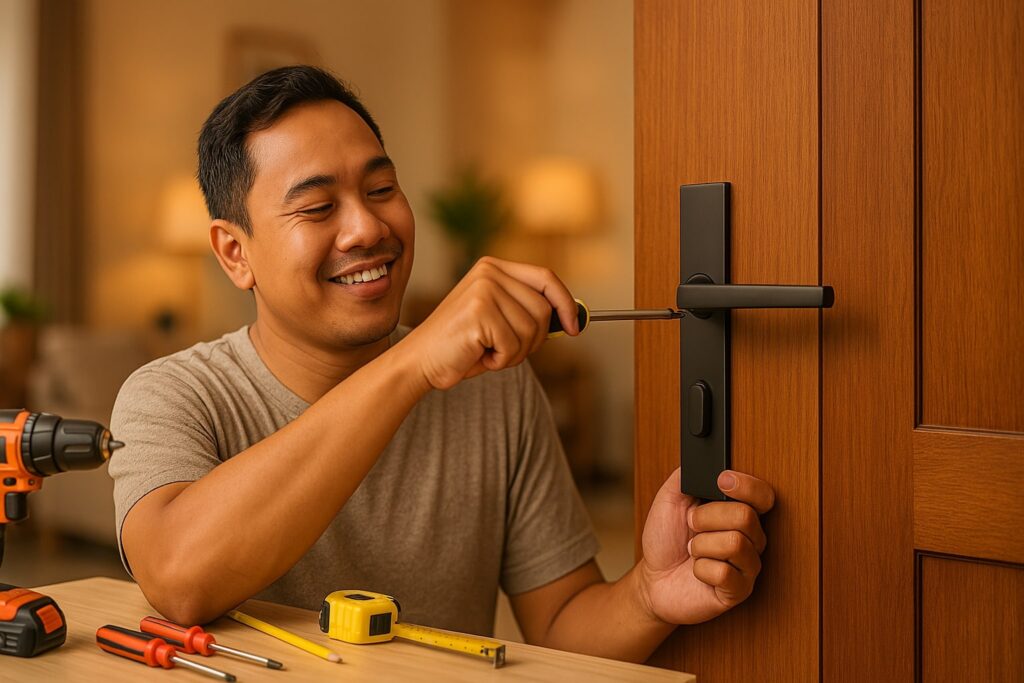 Cara Memasang Gagang Pintu Sendiri